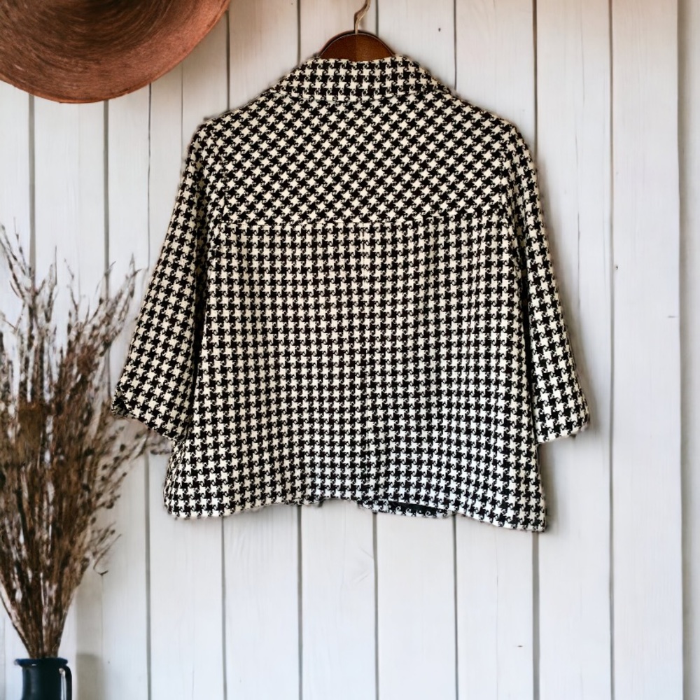 Dressbarn Houndstooth Jacket Size Large - Picture 5 of 12